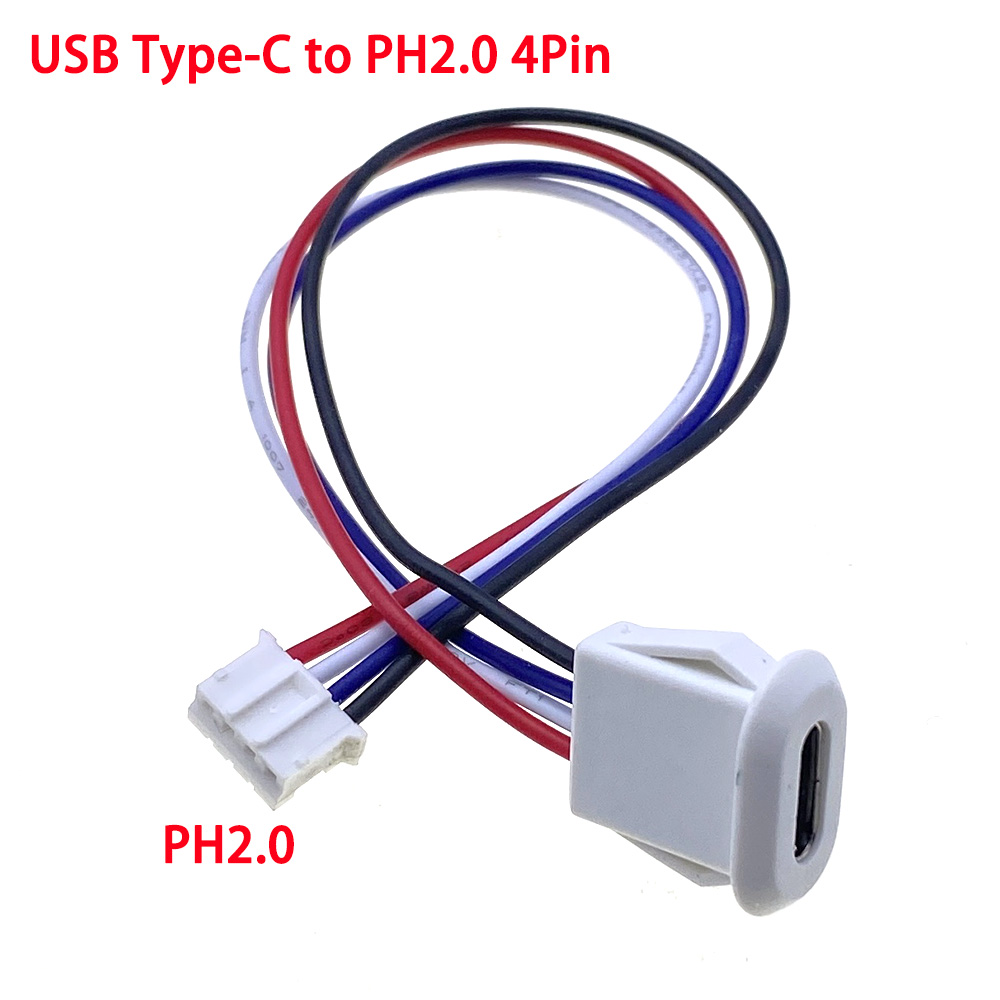 2/4/6P USB-C Connector Type-C Jack Female Type-C With card buckle High Current Fast Charging Jack Port USB-C Charger Plug Socket: Gold / 20-29Pcs
