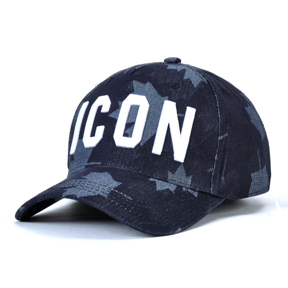 DSQICOND2 Brand Summer style ICON Letter Cotton Mens Baseball Cap Women Snapback Hat DSQ2 Hat Dad Hat Cotton Bone Trucker Cap: Style E