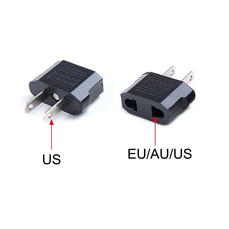 Viagem portátil universal eua para a ue au reino unido adaptador de carregador ac tomada tomada tomada doméstica plugues conversor w1: EU US AU to US