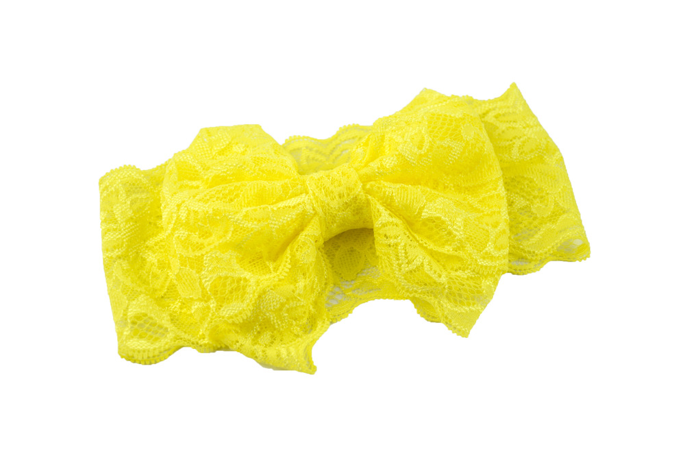 Kinderen Kant Sjaal Grote Vlinder Haarband Baby Hoofdband Hollow Baby Elastische Hoofdtooi Baby Meisje Hoofdbanden Baby Accessoires: 1