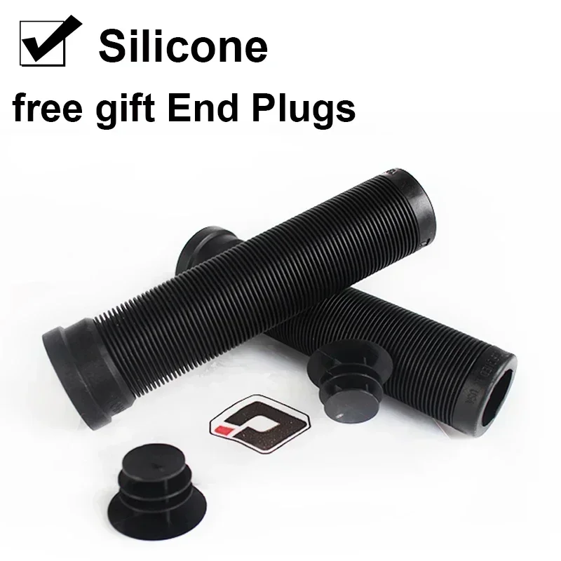 ODI Bicycle Handlebar Grips Antislip Silicone Cycling Cuffs Mountain Bike Bar End Plugs Grip Cap BMX Mtb Folding Bike Parts: Orange