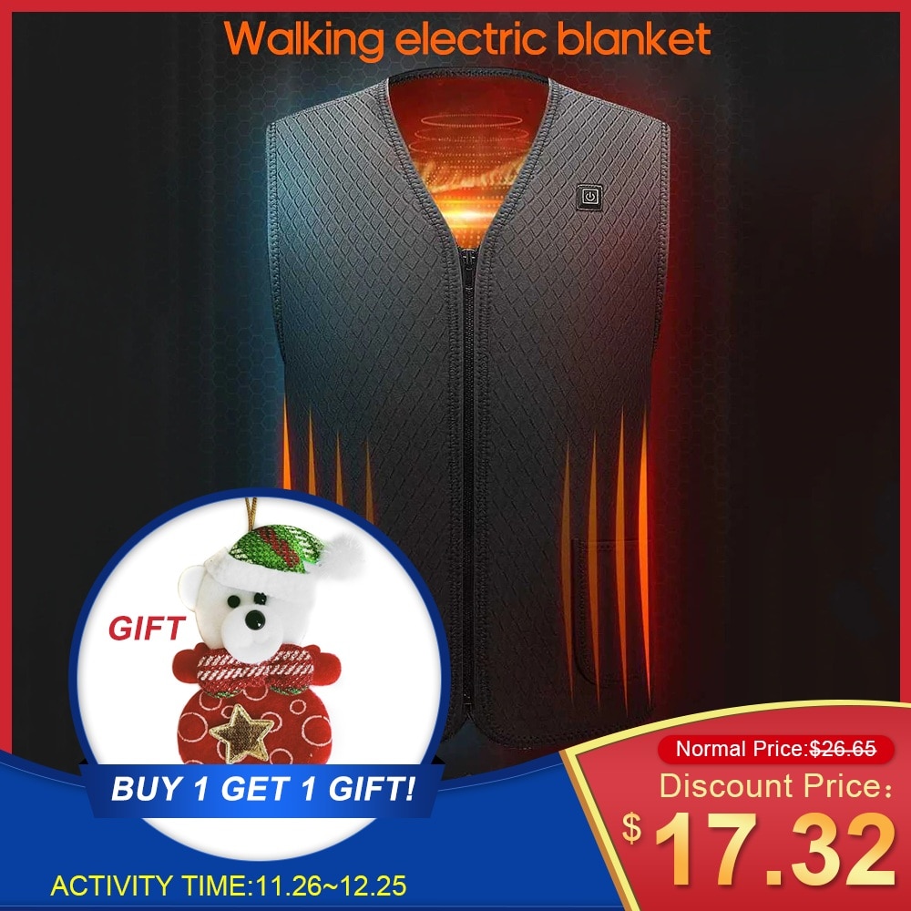 Outdoor Heated Jacket Heating Vest Hiking Clothing USB Charging Intelligent Electric Heated Vest Heating Clothes Submersible