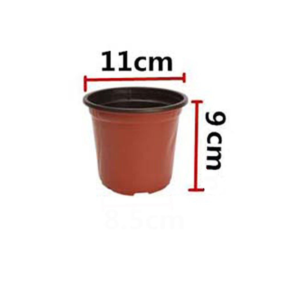 10 stk mini plante hageartikler barnehagepotter myk plast rund blomsterpotte terrakotta barnehage planter hjem dekor: 3