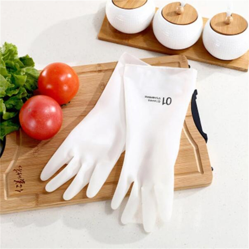 Female Waterproof Rubber Latex Dishwashing Gloves Kitchen Durable Cleaning Housework Chores Dishwashing Tools Supplies