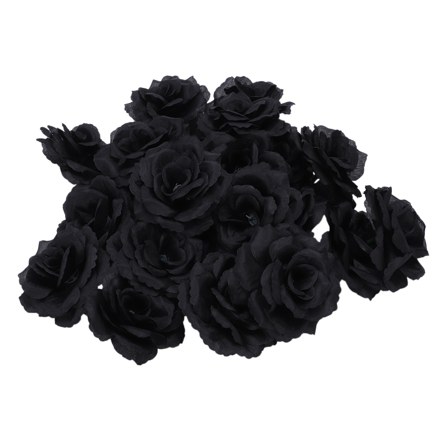 Flor de seda Artificial Rosa Negra para , boda, casa, oficina, decoración de jardín, bricolaje, 20 piezas