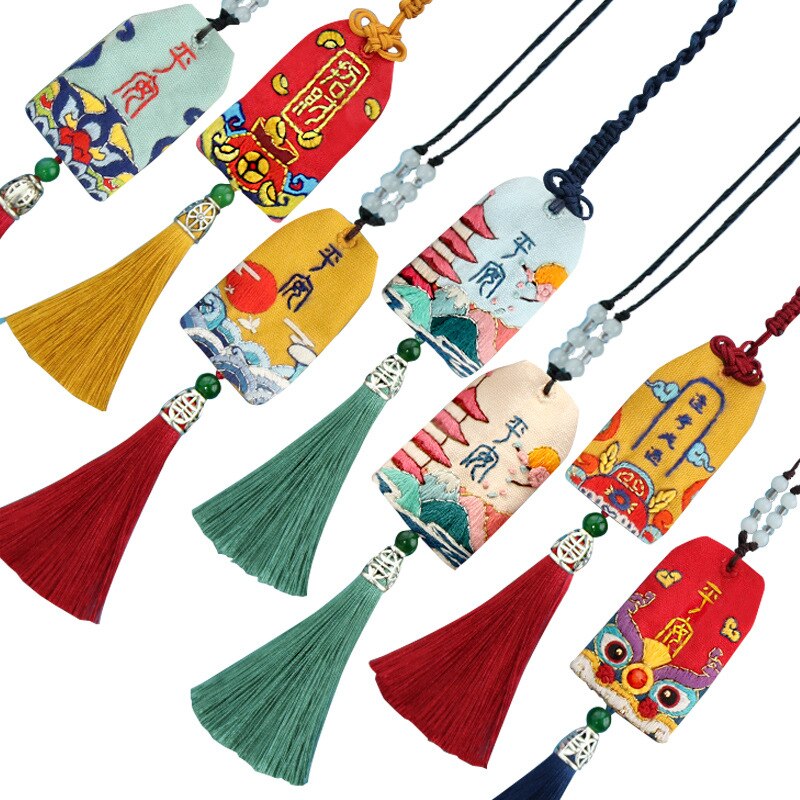 Omamori Kruissteek Hazelin Diy Borduren Handwerken Kruissteek Accessoires Handwerken Beschermende Talisman Sieraden Hanger