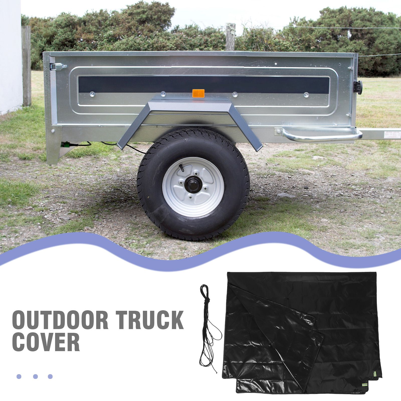 Trehjuling släpvagn presenning husbil vattentät utomhus oxford tyg nyttofordon tillbehör lastbilsflak överdrag skottkärra