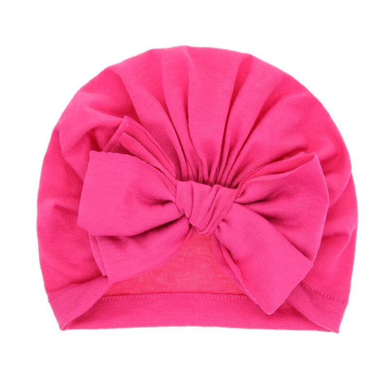 Babymössa för flicka pojke bomull baby mössa med rosett elastiska barn hattar spädbarn småbarn tillbehör baby pojke hatt: 3