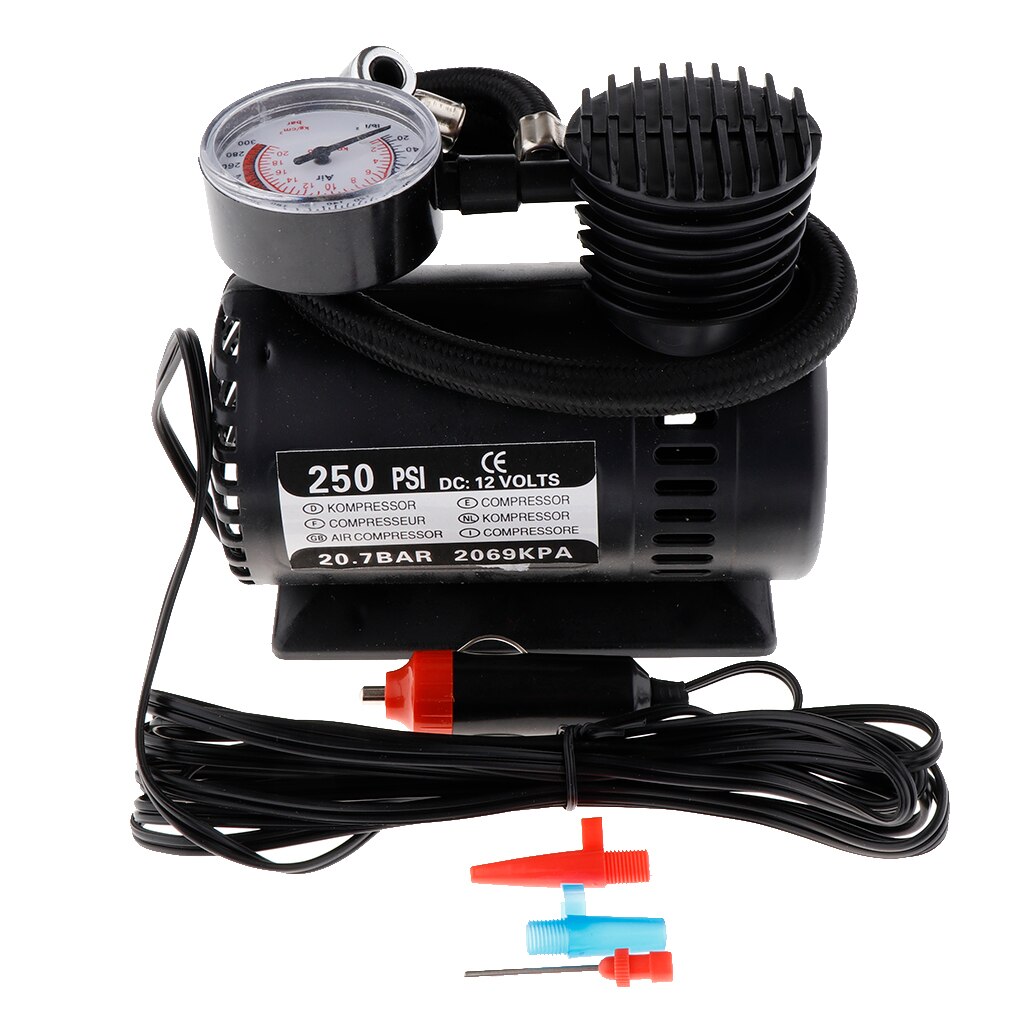Portable Electric Mini 12V Air Compressor Pump Car Tyre Tire Inflator 300PSI Motorcycles Inflatable Pump