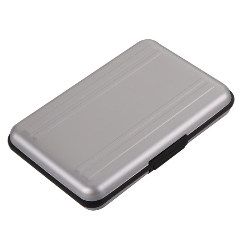 Silver Micro SD Card Holder SDXC Storage Holder Memory Card Case Protector Aluminum case 16 solts for SD/ SDHC/ SDXC/ Micro SD