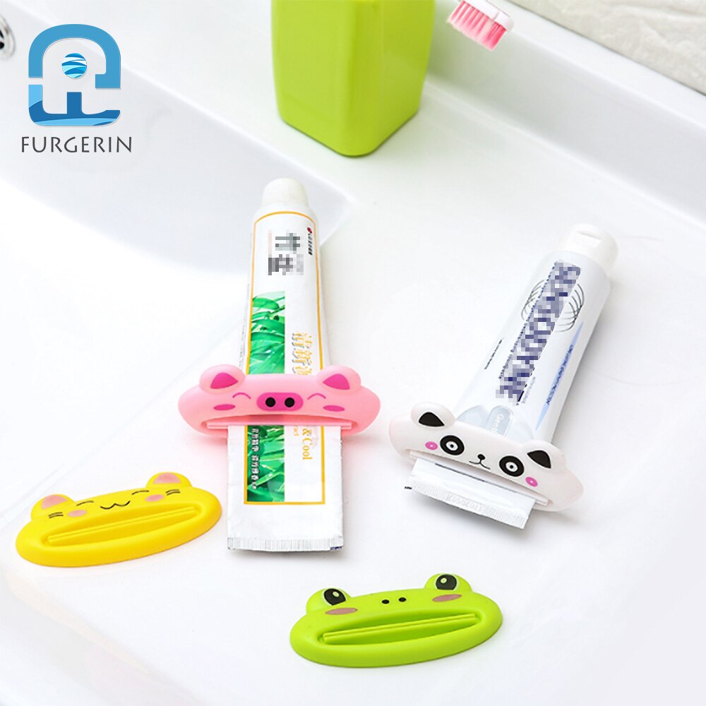 Furgerin 2 stuks schattige dieren tandpasta tube knijper handige multifunctionele tandpasta knijpers badaccessoires huishoudelijke producten