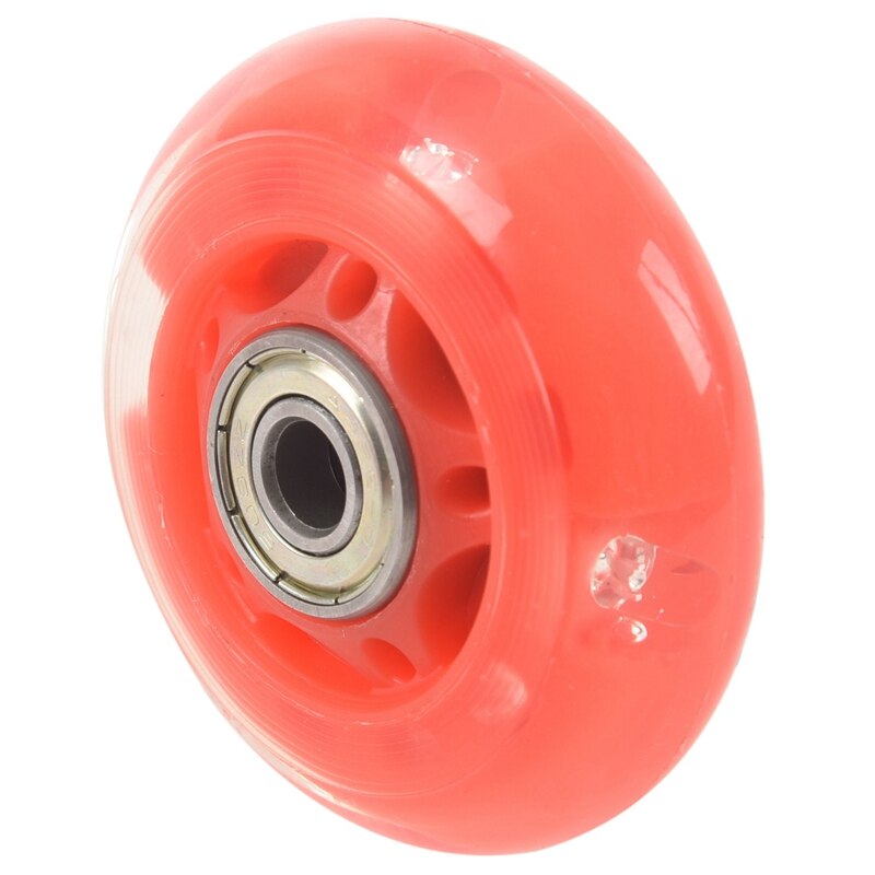 1 par 8mm diâmetro 608zz rolamento inline scooter patinação roda de skate vermelho: Default Title