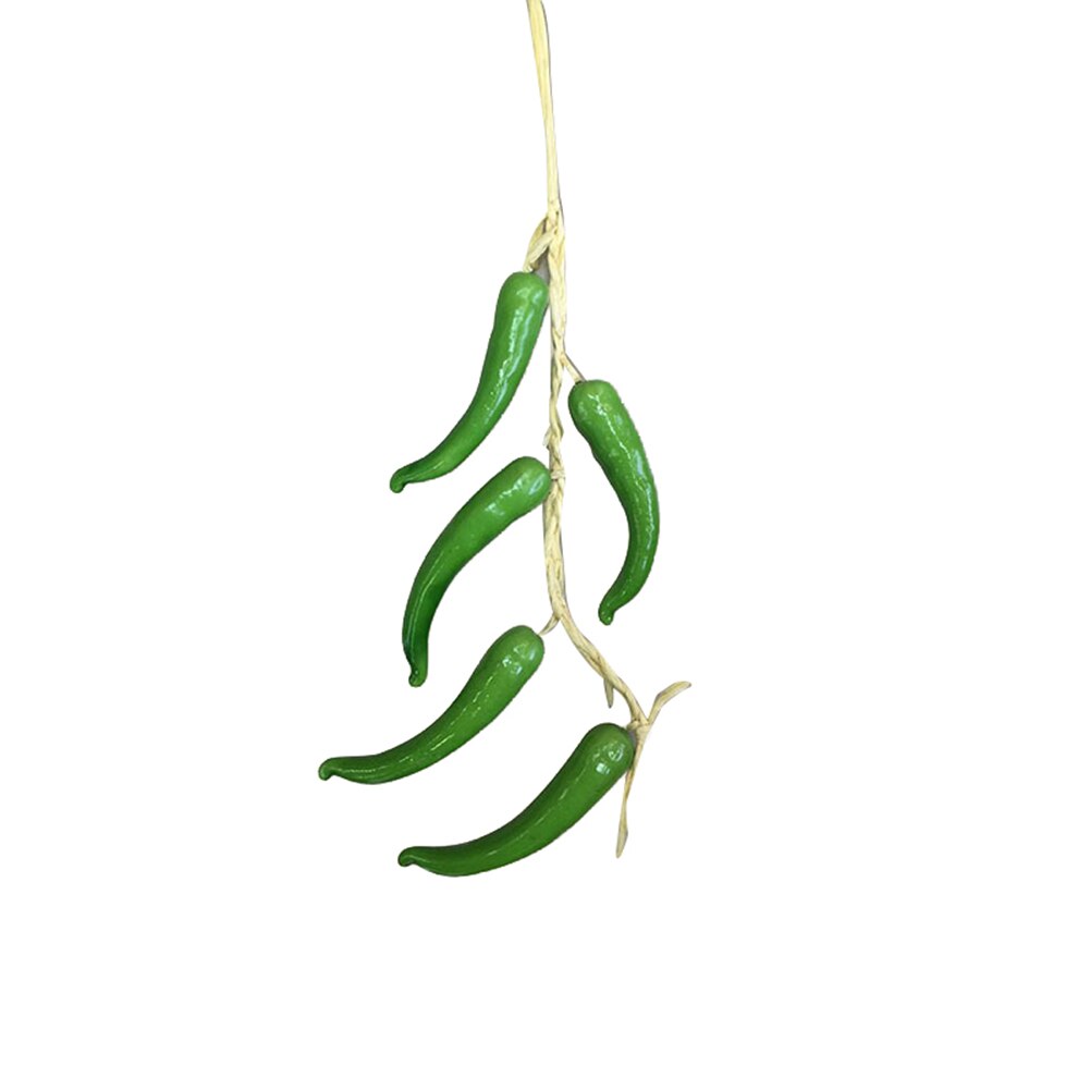 Kunstmatige Fruit Schuim Groente Maïs Peper Knoflook Opknoping Photo Prop Home Decor: Green Pepper