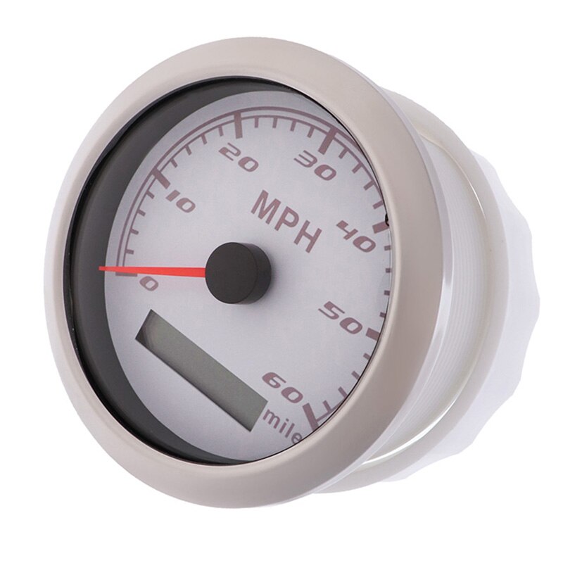 85Mm Auto Gps Snelheidsmeter 30MPH 60MPH 120MPH Kilometerstand Speed Gauge Met Gps Antenne Fit Voor Boot Marine Yacht 12V 24V