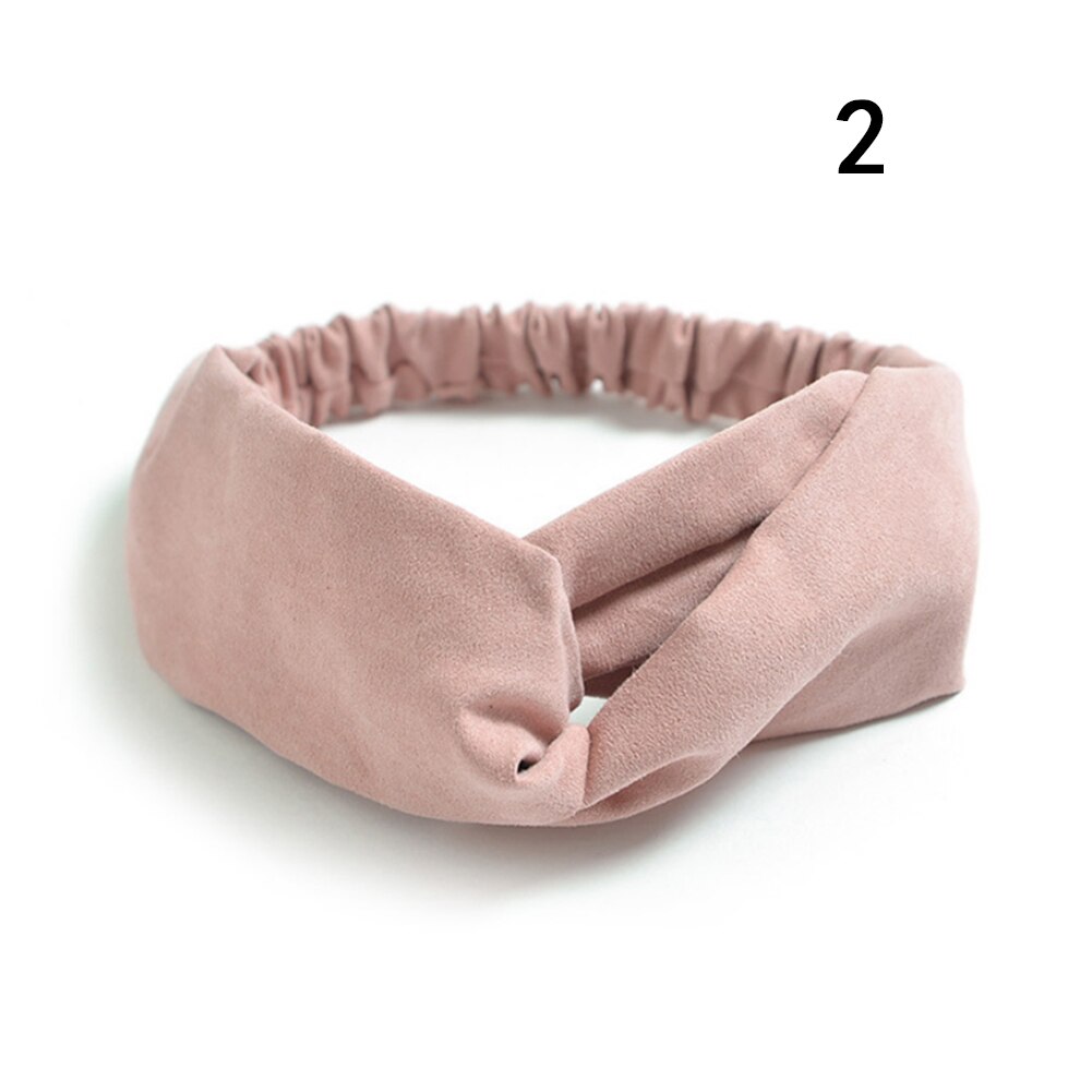 Suede Twist Tulband Vrouwen Haarband Bows Elastische Hoofddoek Sport Haarbanden Head Band Knoop Hoofdband Voor Meisjes Hoofddeksels Headwrap