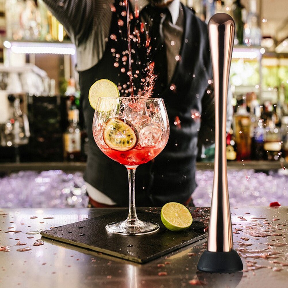 Bar Cocktail Mojito Stainless Steel Mixer Barware DIY Drink Fruit Crushed Ice Muddler Barware Bar Tool Ice Hammer Stirring Stick
