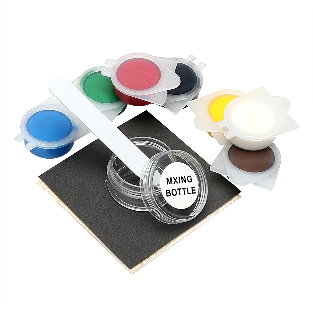 Leepee Auto Care Sofa Schade Gebied Repareren Kleur Samengestelde 7 Kleuren Voor Mengen Auto Onderhoud Hulpmiddel Leer Vinyl Reparatie Kit