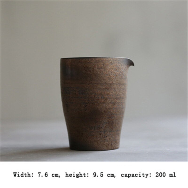 Copper rust glaze retro thin tire ceramic fair cup tea divider uniform tea cup tea sea stoneware tea set accessories tpt46