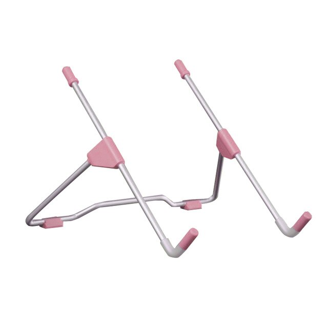 Laptop Tablet Stand Portable Folding Stand Tablet Top Anti-skid Angle Height Adjustable Bracket Home Office macbook accessories: Pink