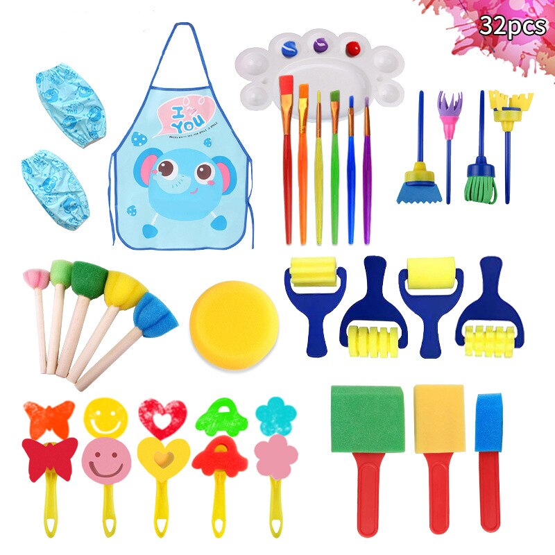 Children's Painting Set Painting Tools Kindergarten DIY Sponge Seal Painting Brush Painting Tools Art Supplies: size1