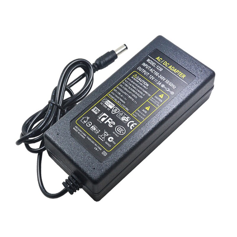 12V 3A 36W Desktop Voeding Adapter Transformator 110V-240V Naar Dc 12V Omvatten us/Eu/Uk/Au Plug Kabel 5.5X2.5Mm Jack Socket