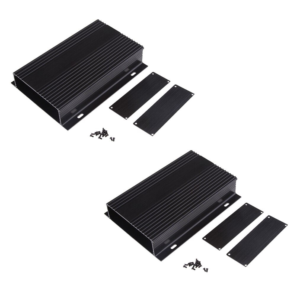 2 Pieces Aluminum Enclosure Vehicle-mounted Project Box DIY 147x40x200mm