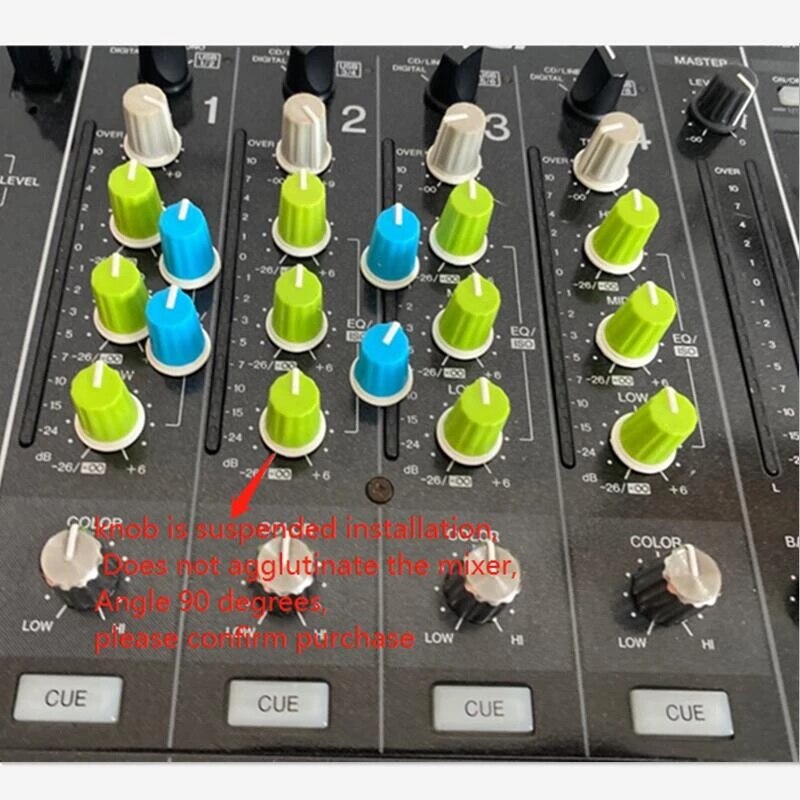 20 stks/partij Vervangen Knop Cap/Wit EQ Draaiknop Voor Pioneer DJM800 900 2000 NXS DAA1176 DAA1305