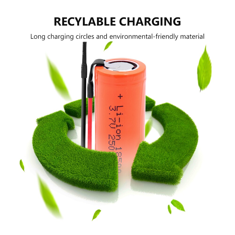 Rechargeable Li-Po Lithium high-discharge high current + DIY Linie 18500 Li-ion Battery 3.7V 2500mAh Batteries for flashlight