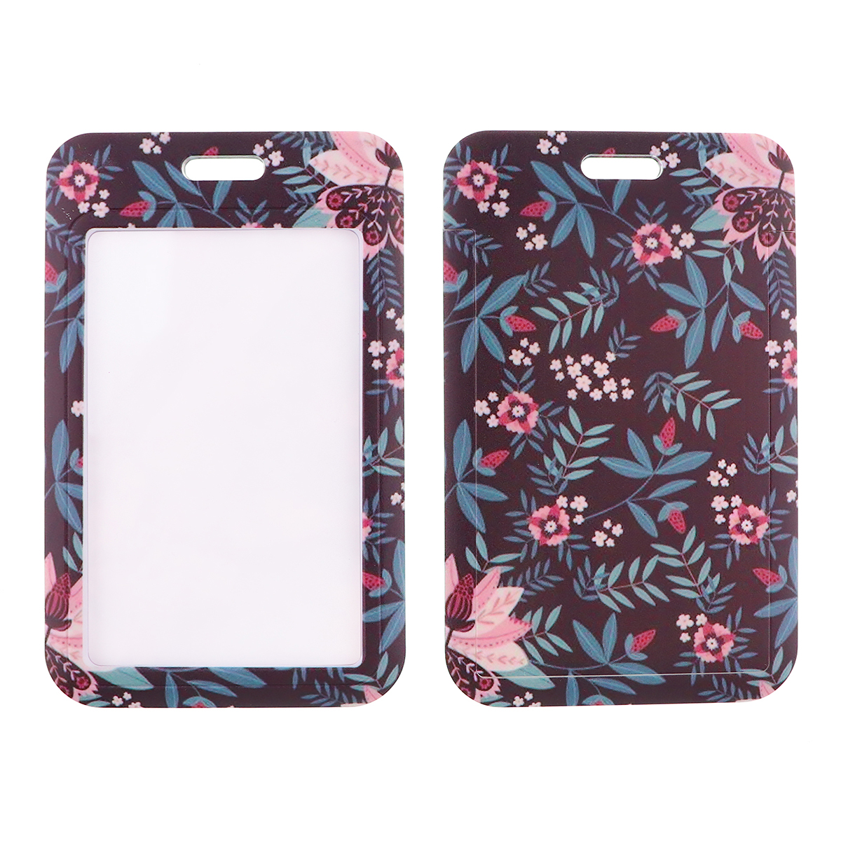 Lanières de cou à petites feuilles pour clés, carte d'identité, sangles de téléphone portable, porte-badge USB, corde suspendue pour téléphone à faire soi-même, lanière à fleurs: Foncé Bown