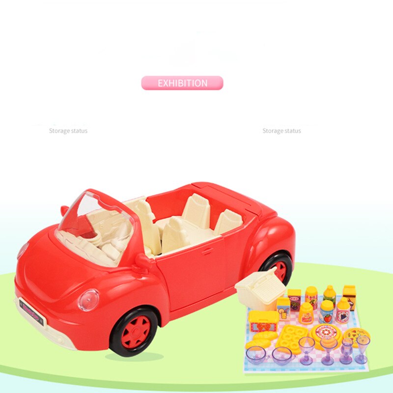 Children&#39;s Convertible Picnic Car Toy Game Set Simulation Picnic Camping Car Sets Simulated Picnic Camping Car Set