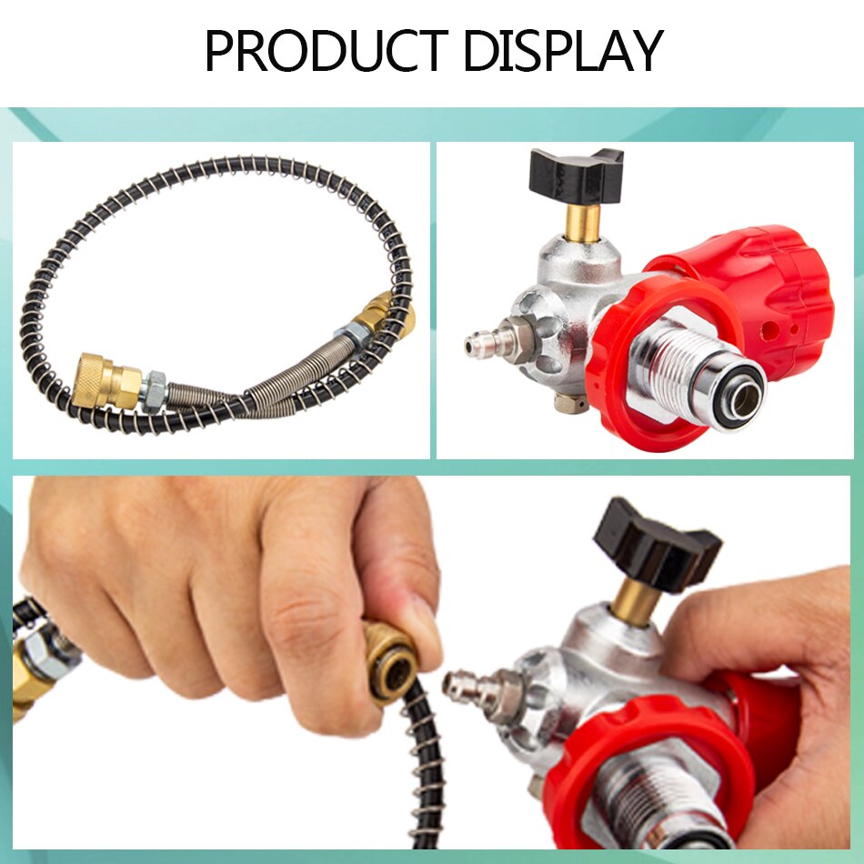 PCP Scuba Diving Valve CO2 Upgraded Filling Station for Carbon Fiber Cylinder Air Inflation to Small HPA Tank Refill Adapter