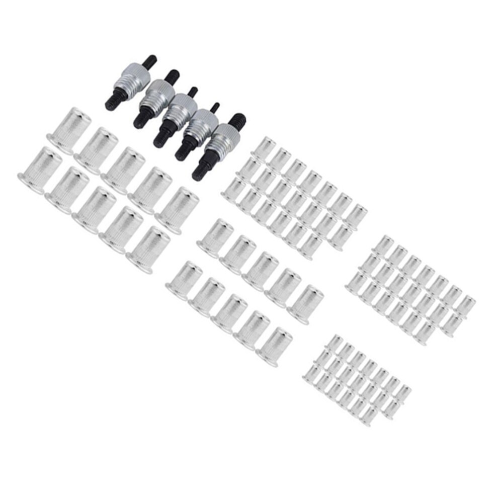 86pcs Hand Rivet Nut Tool Threaded Nut Riveter Rivnut Nutsert Tool Riveting Kit