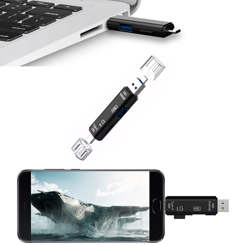 Alle  in 1 type c usb c micro usb hukommelse otg kortlæser usb 3.1 kortlæser højhastigheds sd tf micro sd kortlæser