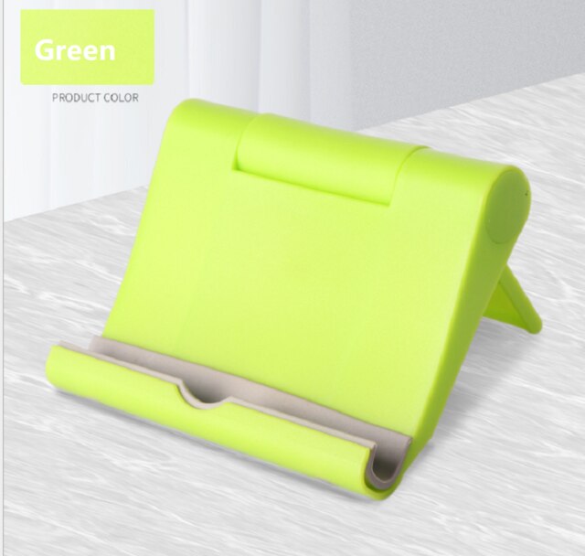 Telefoon Houder Desk Stand Mobiele Tablet Statief Mount Ondersteuning Voor Iphone Xsmax Huawei P30 Xiaomi Plastic Opvouwbare Bureau Houder: E36 Green