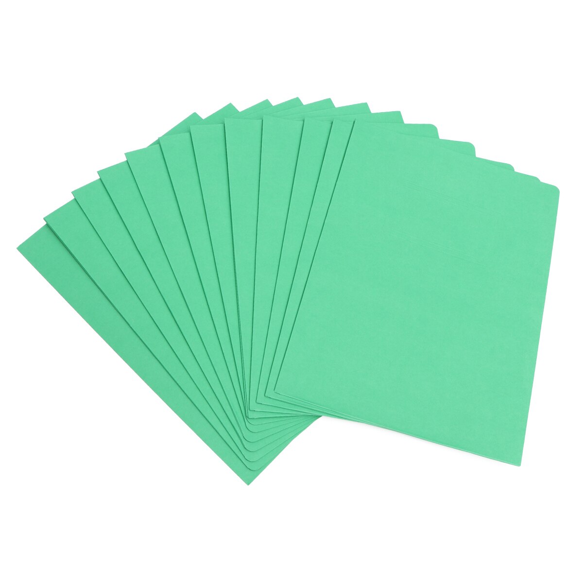 12Pcs A4 2Pockets Kraft Paper File Folder Brown Holder Document Folder Office Project File Presentation Folder (Red): Green