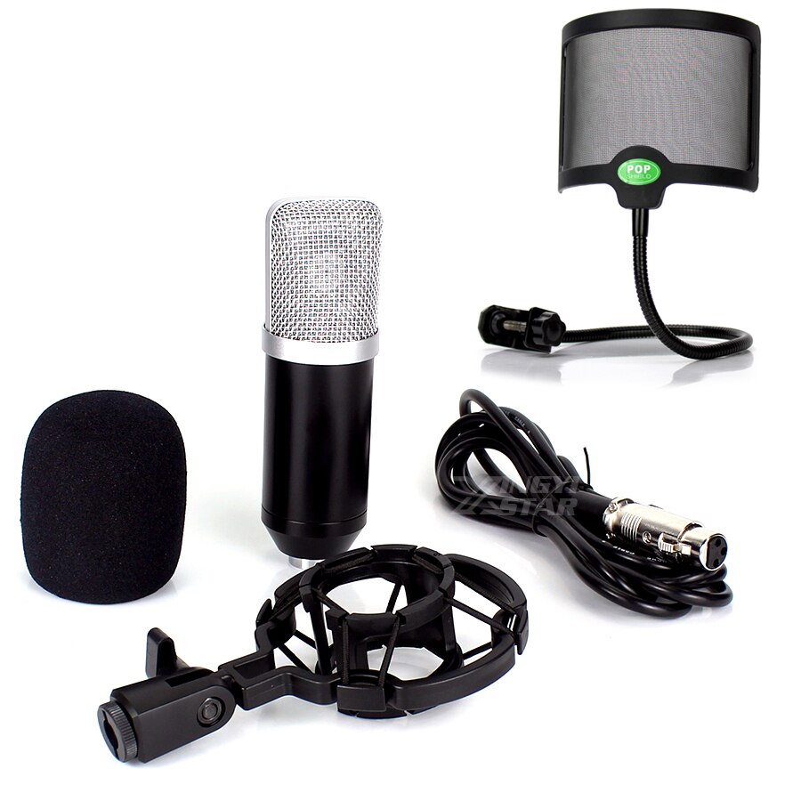 BM 800 700 Condenser Microphone Wired Mic Stand Micro Kit For PC Computer Laptop Studio Recording DJ KTV Karaoke: Package 2