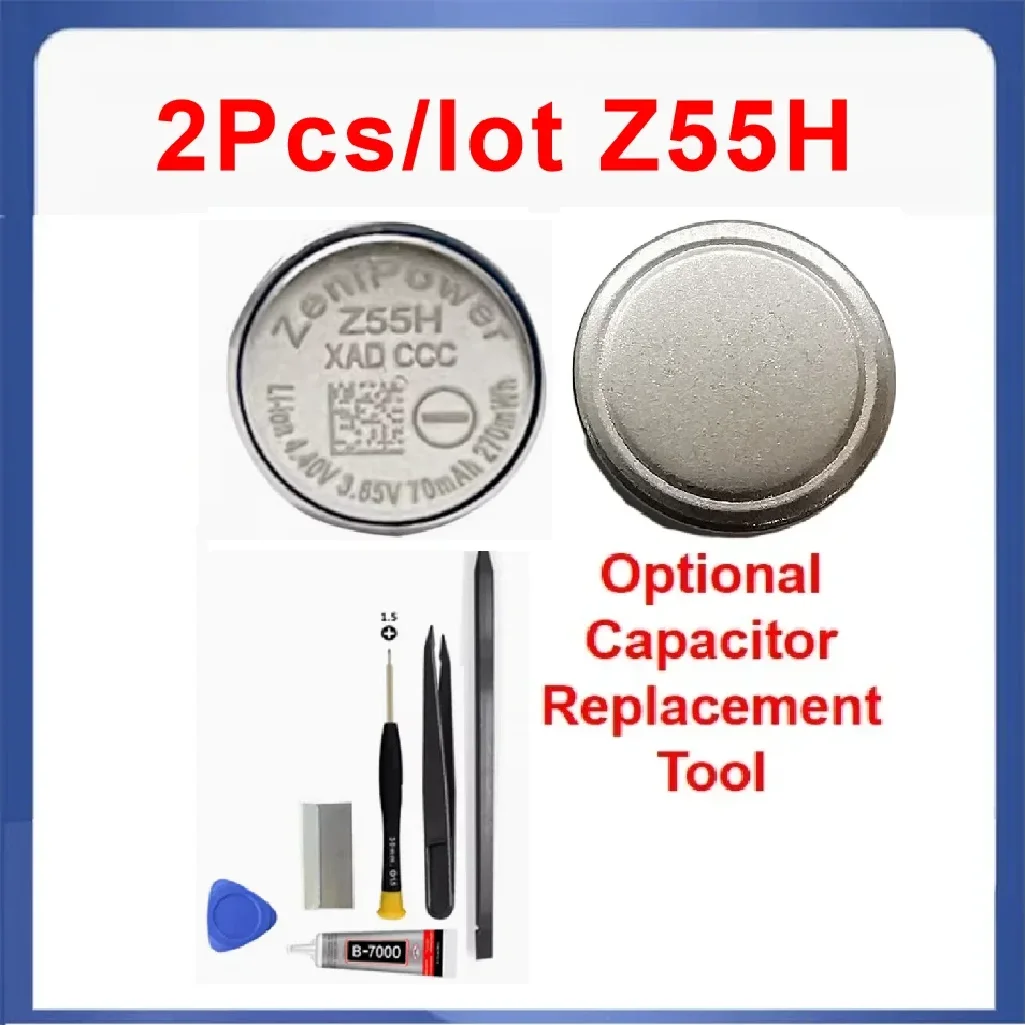 2pcs/set Z55H ZeniPower for WF-1000XM4 XM4 Bluetooth Headset Battery Capacitor 3.85V Z55H: Orange