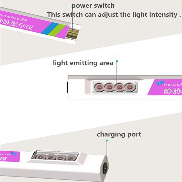Infrared Lights Imaging Vascular Transilluminator Venipuncture Vein Finder Visualization For Nurses.