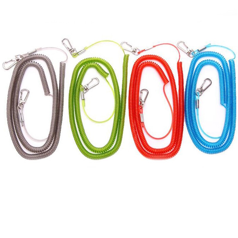Cuerdas largas en espiral elásticas para evitar pérdidas, cuerda de retención, herramienta de seguridad para Kayak, aparejos de pesca, cajas de línea al aire libre, 3M-20M 1ps