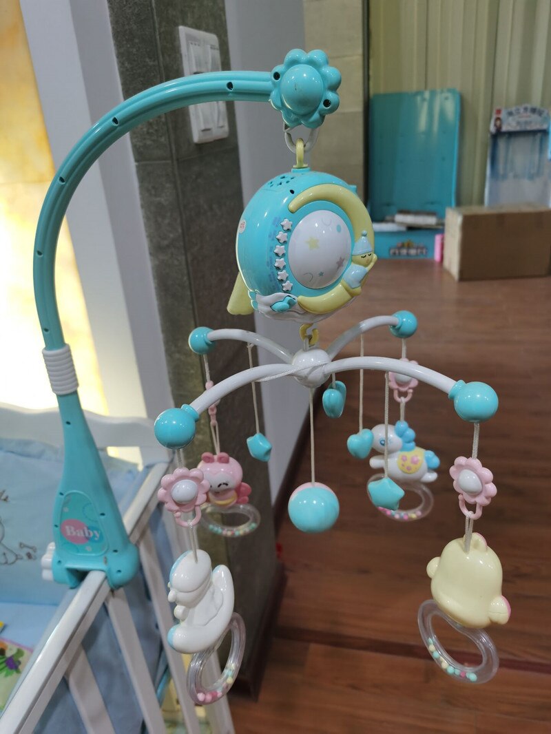 Culla Sonagli Giocattoli Infantili Letto Campana cellulari del Giocattolo Neonato Supporto Rotante lampada di Proiezione Musicale Scatola Neonati Precoce Strumento Educativo