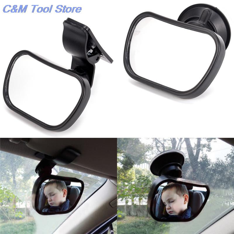 360 graders bil styling universelt indvendigt spejl sort bil spejl til børnesæde sikkerhed auto nakkestøtte baby bakspejl