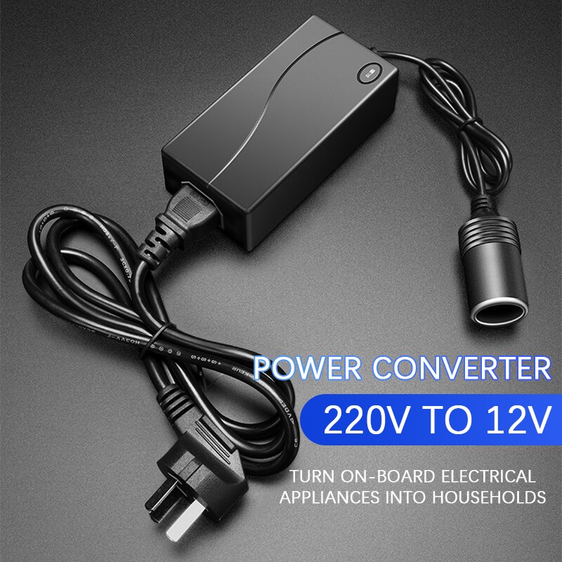 220V To 12V Power Converter 100W Household Socket Car Vacuum Cleaner Adapter Cigarette Lighter Adapter Multifunction Converter