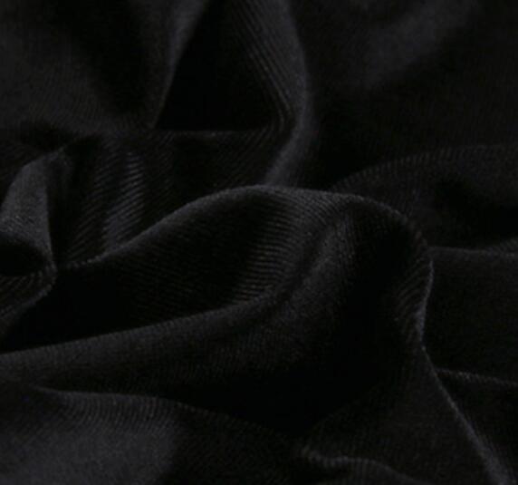 Tissus soyeux en velours doux de 50x150cm, pour vêtements de luxe, rideau Textile de maison: 2 black