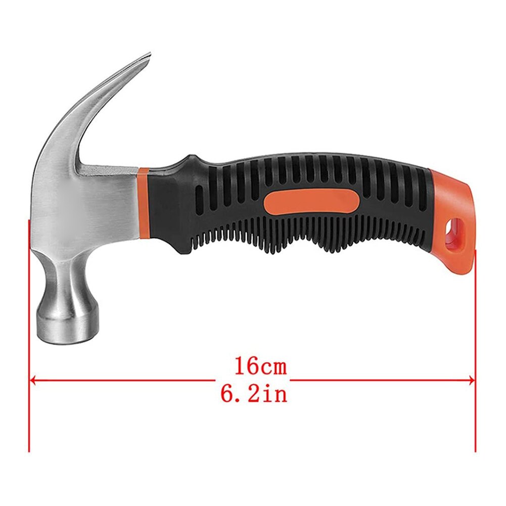 Kleine klauwhamer mini stompe spijkers gereedschap glanzend gepolijste kop comfortabele zachte handgreep tp