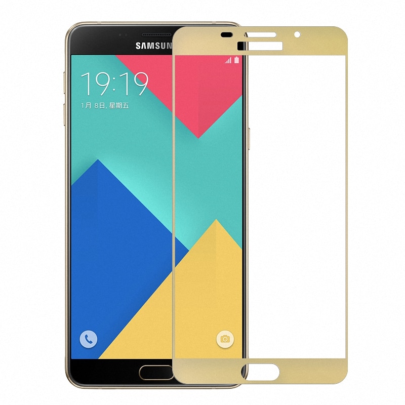 Full Cover Tempered Glass Screen Protector For Samsung Galaxy A9 A9 Pro Duos A9000 A9100 6&quot; Full Coverage glass case Film