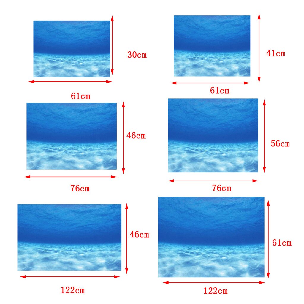 Aquarium Background Single Side Poster PVC Fish Tank Decor Landscape Sticker