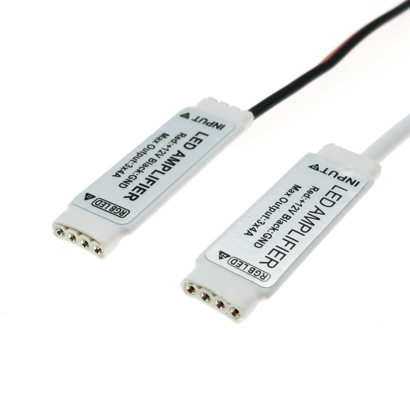 RGB LED Strip Amplifier DC12V 3*4A Mini LED Amplifier for RGB LED Strip Power Repeater Console Controller.