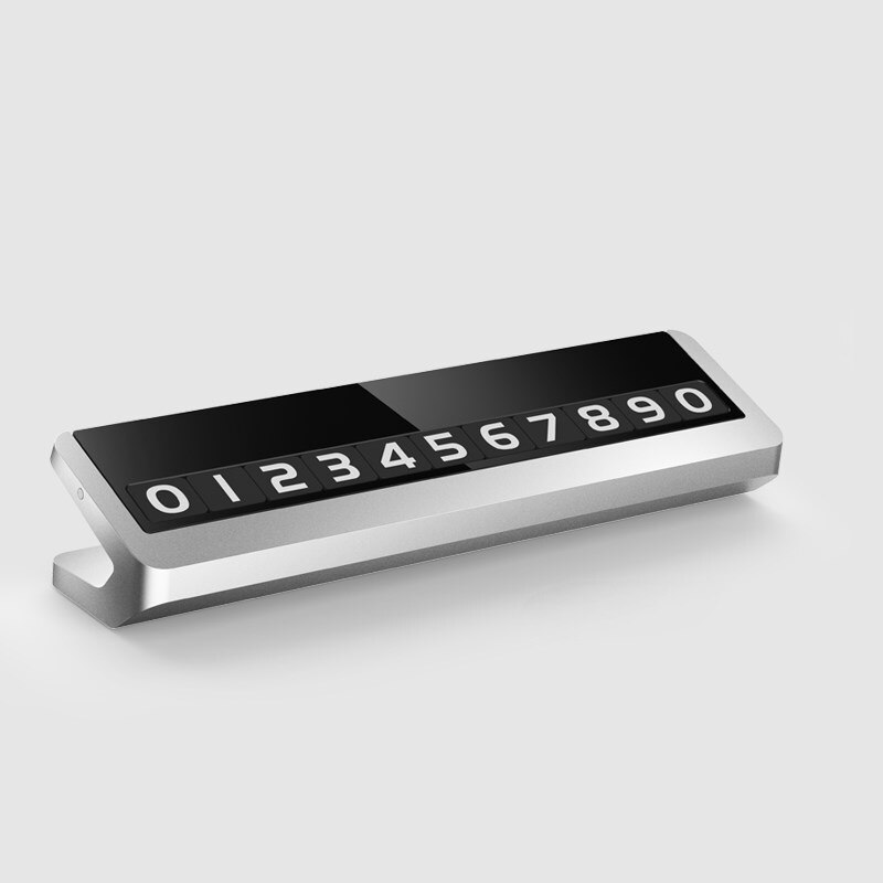 Temporary car stop sign Aluminium alloy Temporary stop sign Mobile phone number board Hidden style Mobile phone: A style