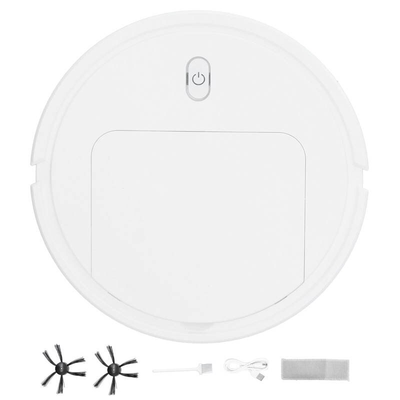 Automatische slimme stofzuigerrobot, usb-veegmachine, huishoudelijke vloerreinigingsrobot, intelligente schoonmaakapparaten voor thuis: Wit