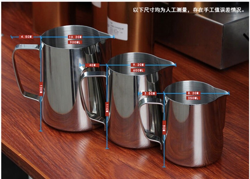 stainless steel milk jug milk jar/milk pitcher /perfect coffee tool for Barista